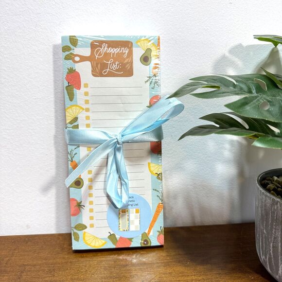 Magnetic Shopping List Pad and Menu Planning 100 Sheets 4x9 Fiddlestix Magnet - Picture 2 of 3